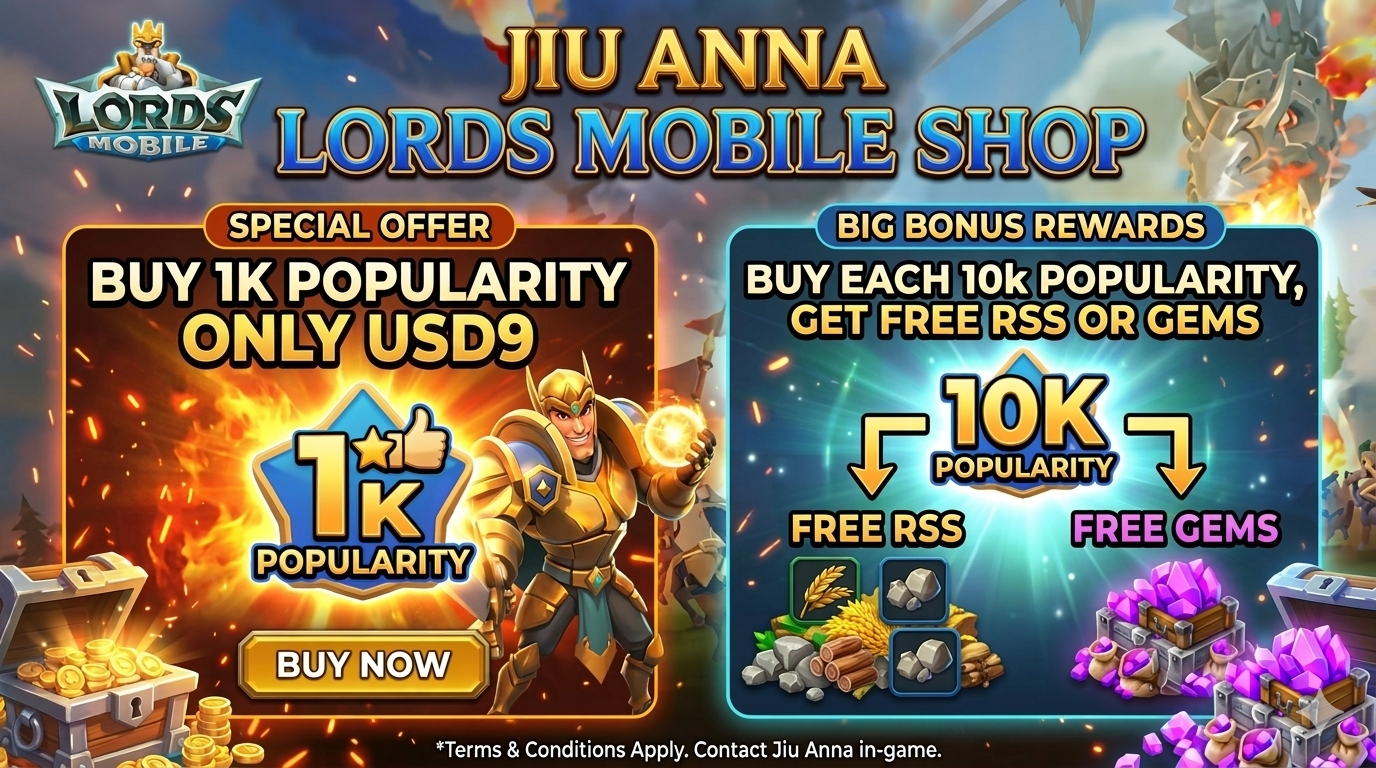 Lords Mobile Popularity Purchase